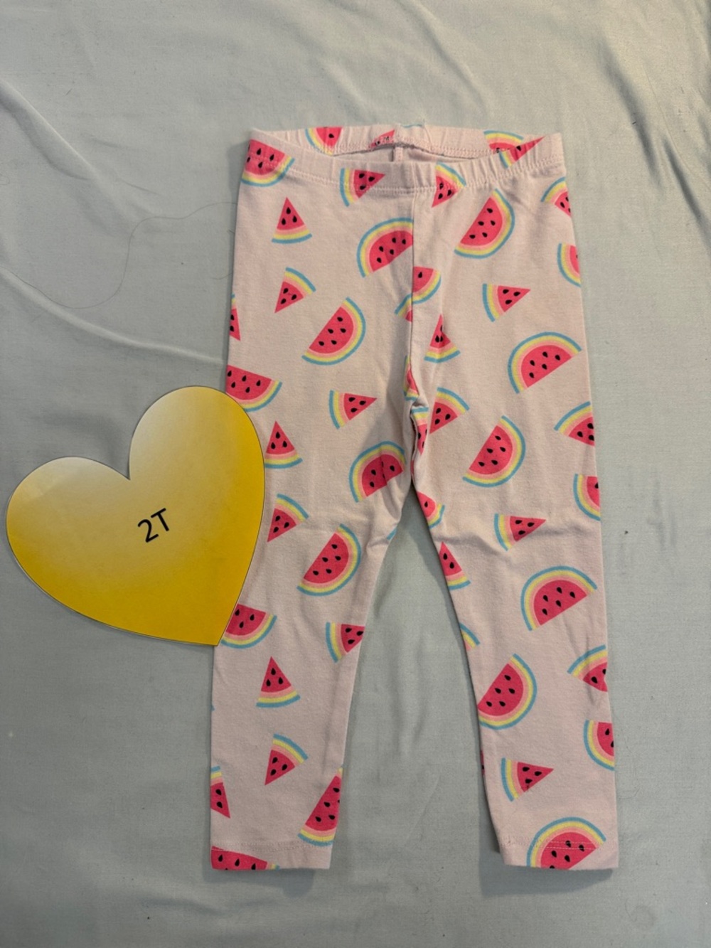 Cat & Jack - 2T Watermelon Print Kids Leggings - Pink